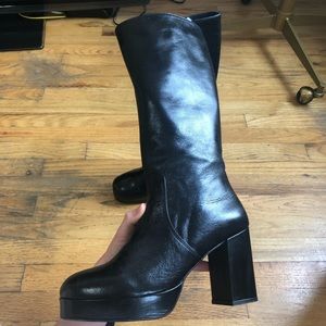 musier paris aline knee high leather boots NWOB